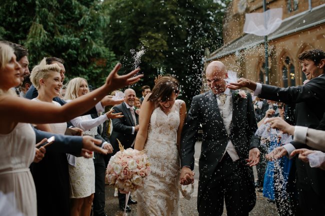 Couple Celebrating Wedding